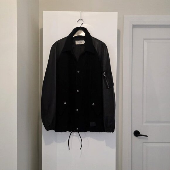 COACH Leather And Wool Varsity Jacket - Picture 12 of 16